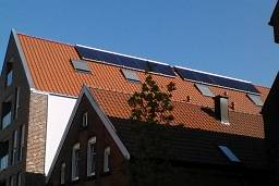 Neubau 19 WE, Alte Münsterstraße, Greven, Gas-Brennwert mit Solar-Heizungsunterstützung 